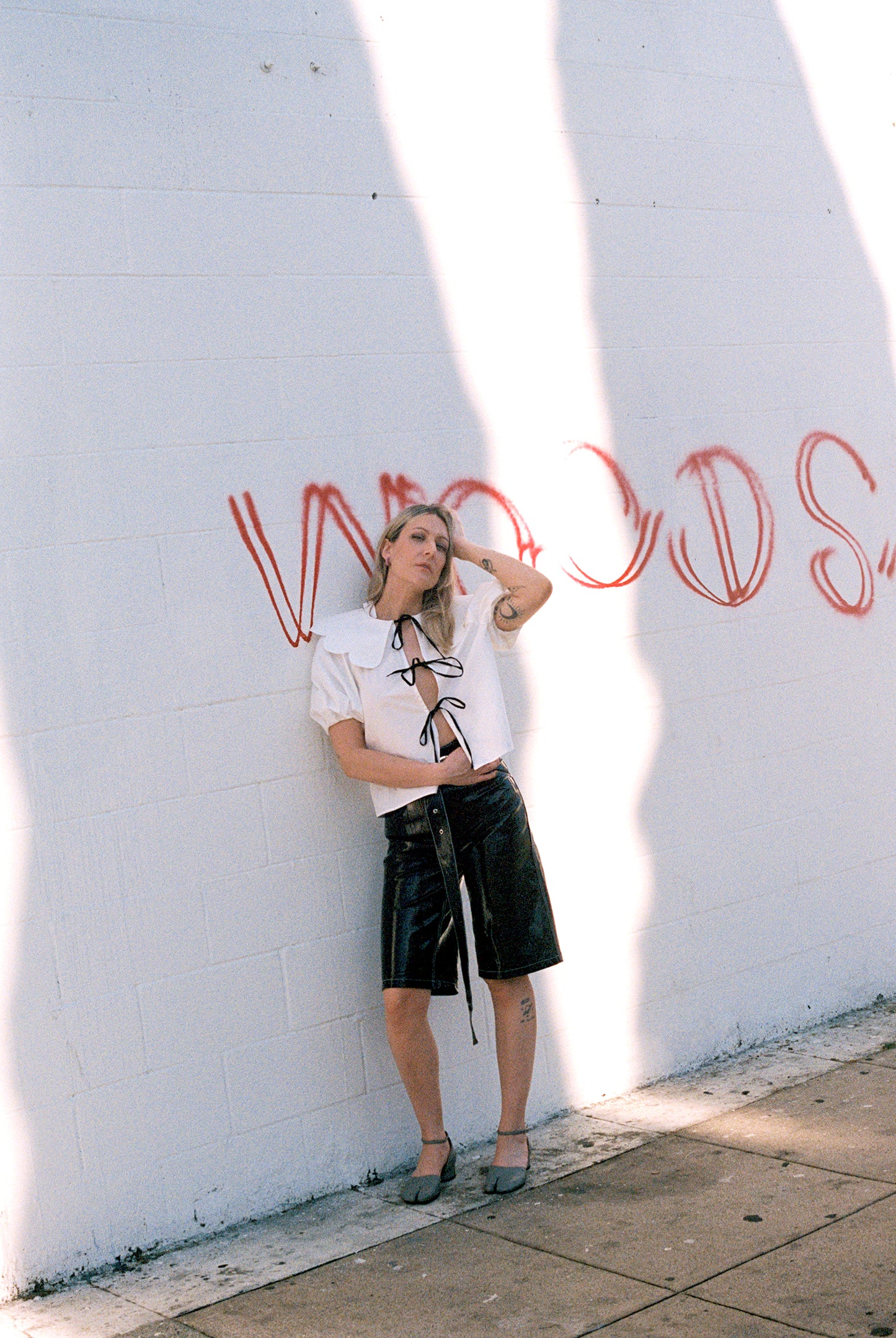LIZA FAUX PATENT SHORTS