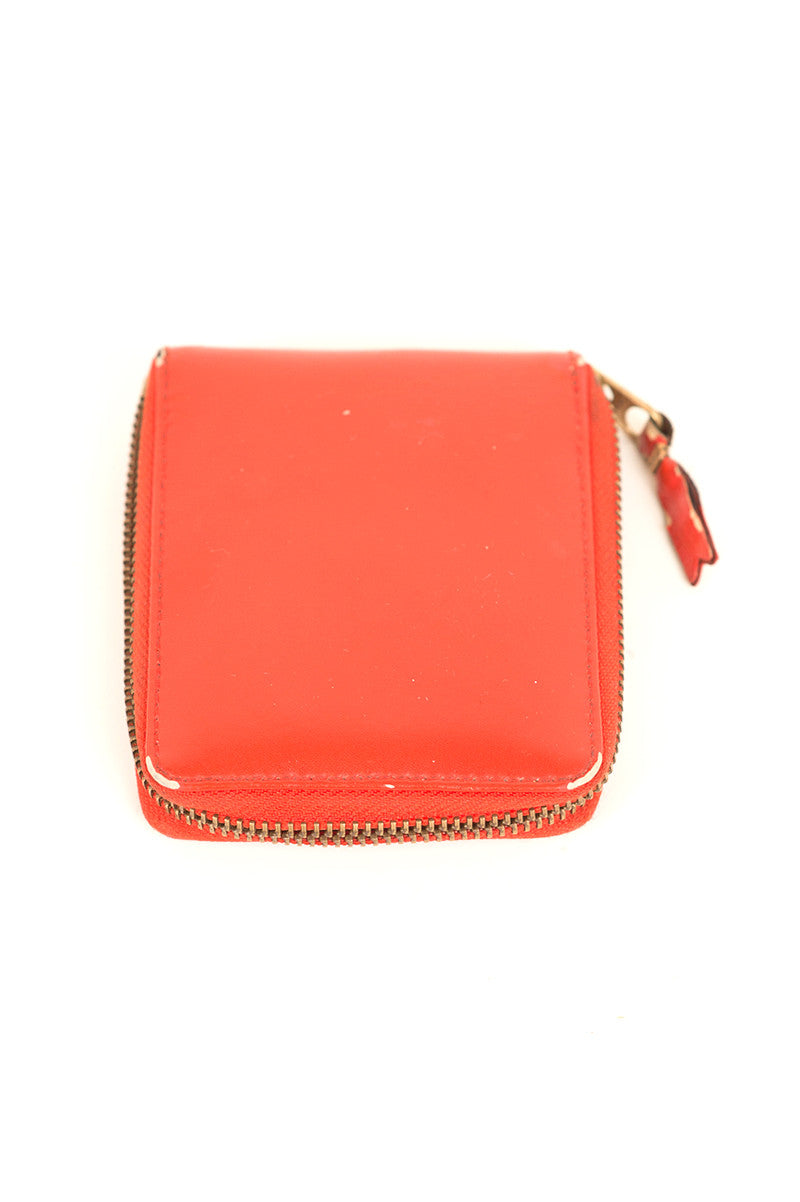 ORANGE LEATHER ZIP WALLET