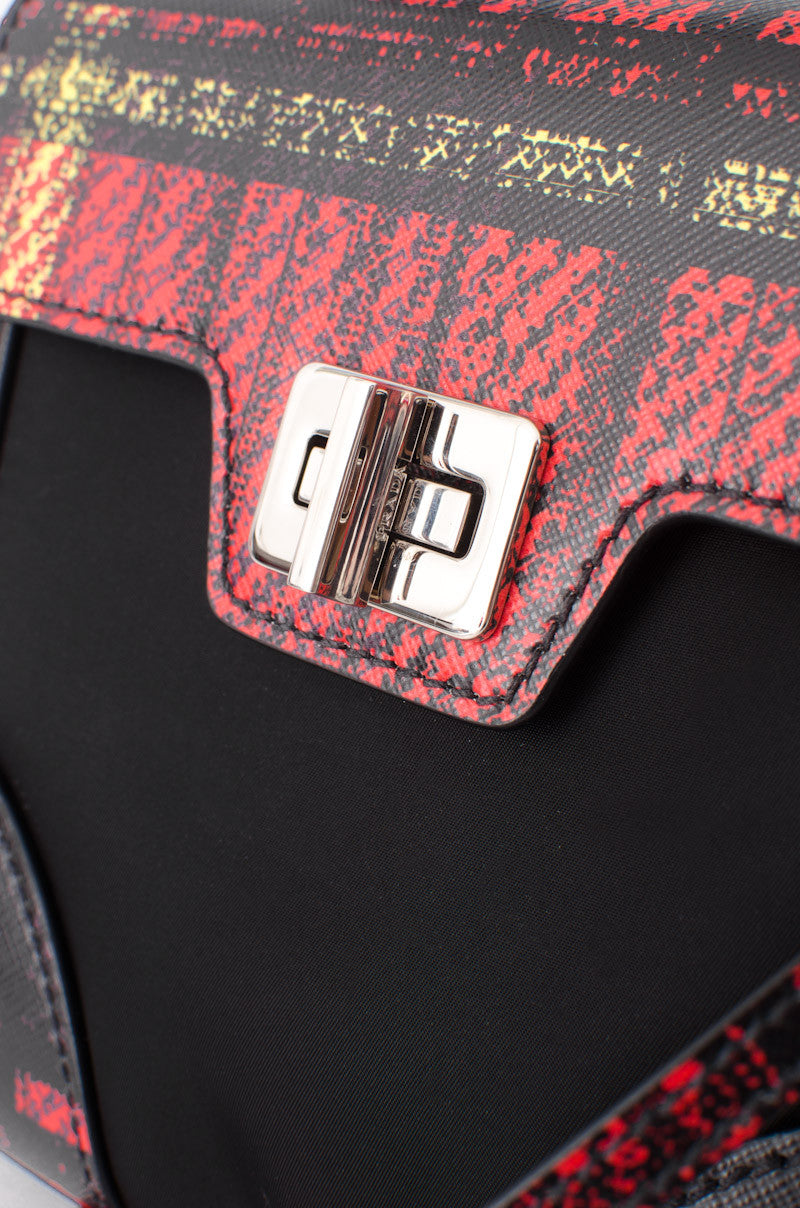 TARTAIN TESSUTO & SAFFIANO PURSE