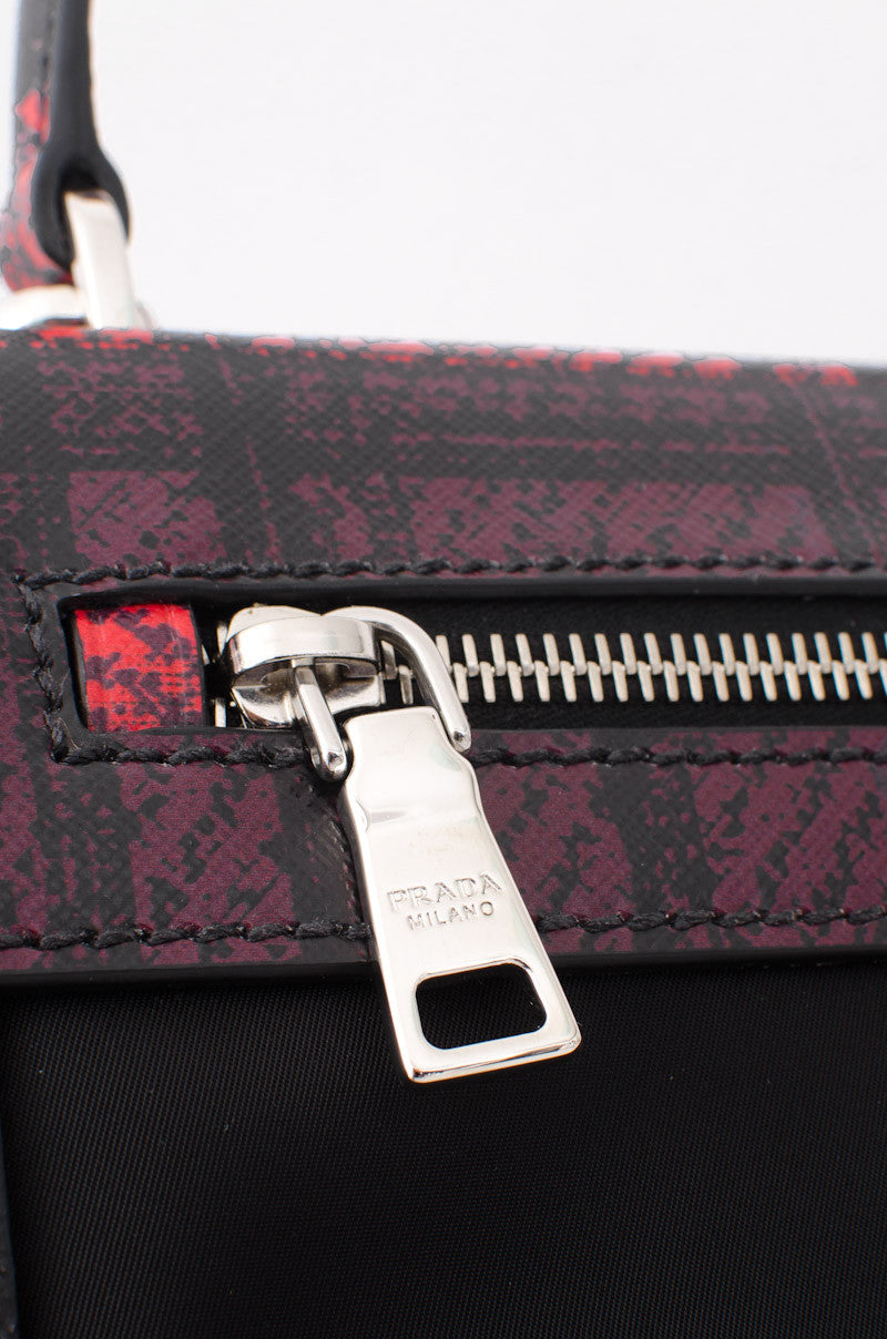 TARTAIN TESSUTO & SAFFIANO PURSE