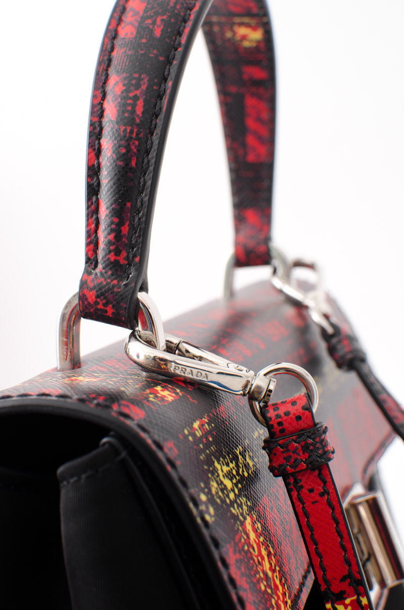 TARTAIN TESSUTO & SAFFIANO PURSE