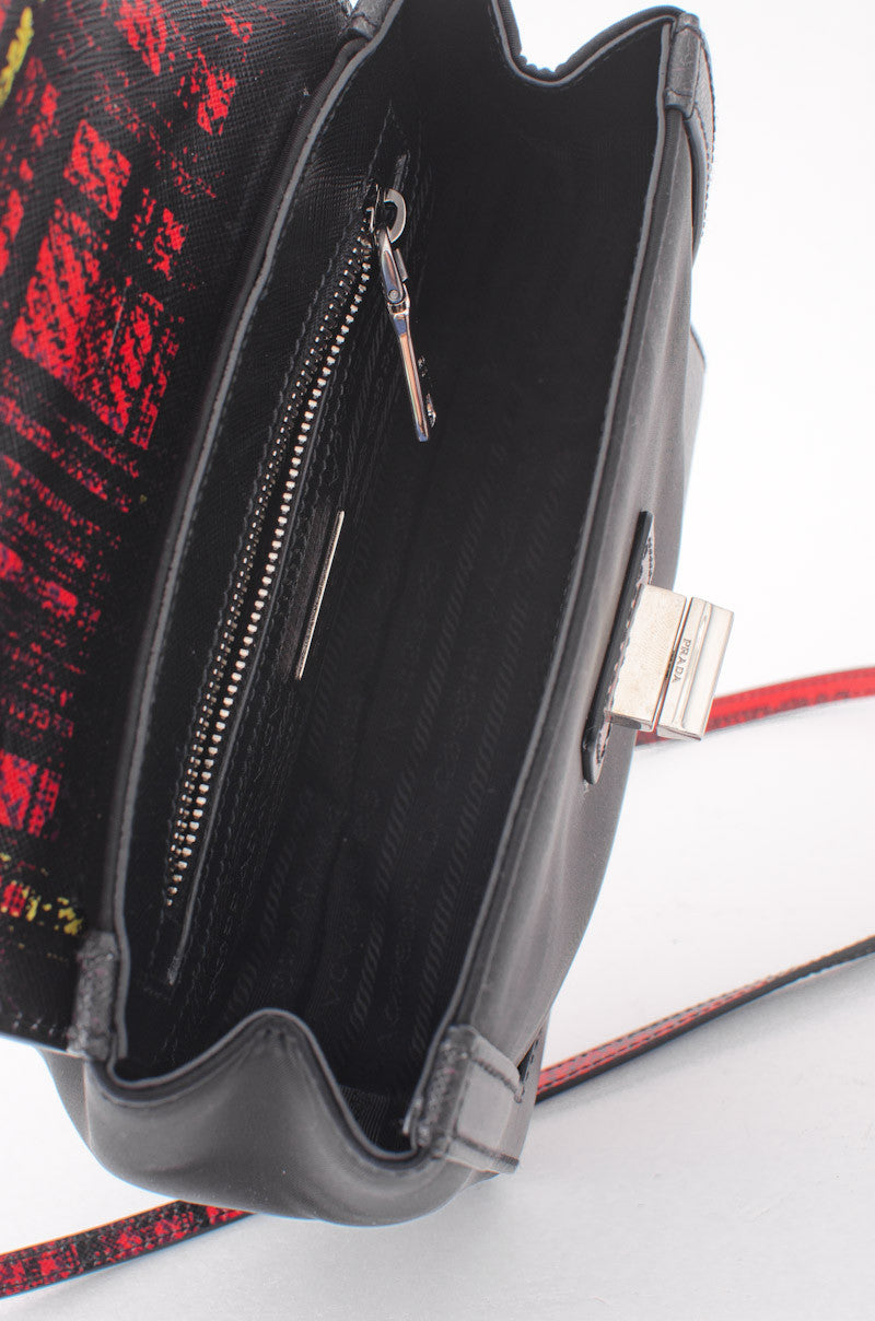 TARTAIN TESSUTO & SAFFIANO PURSE