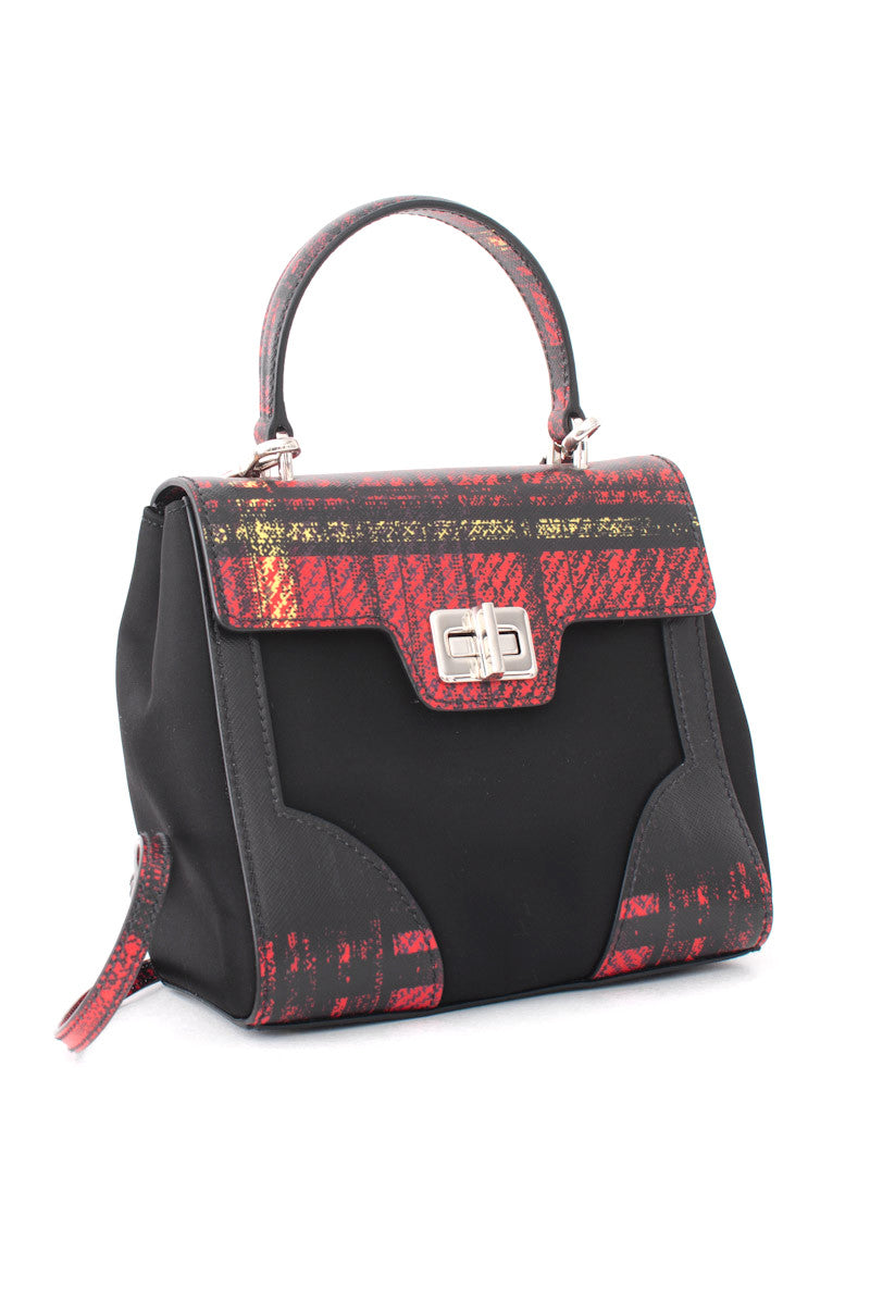 TARTAIN TESSUTO & SAFFIANO PURSE