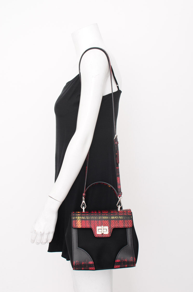 TARTAIN TESSUTO & SAFFIANO PURSE