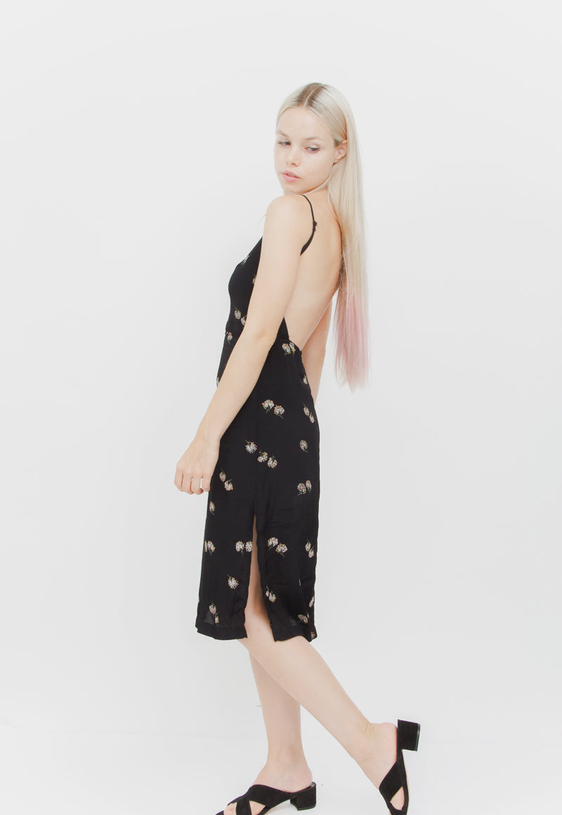 FLORAL HALTER DRESS