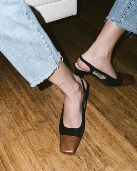 VINTAGE CAP TOE SLINGBACKS