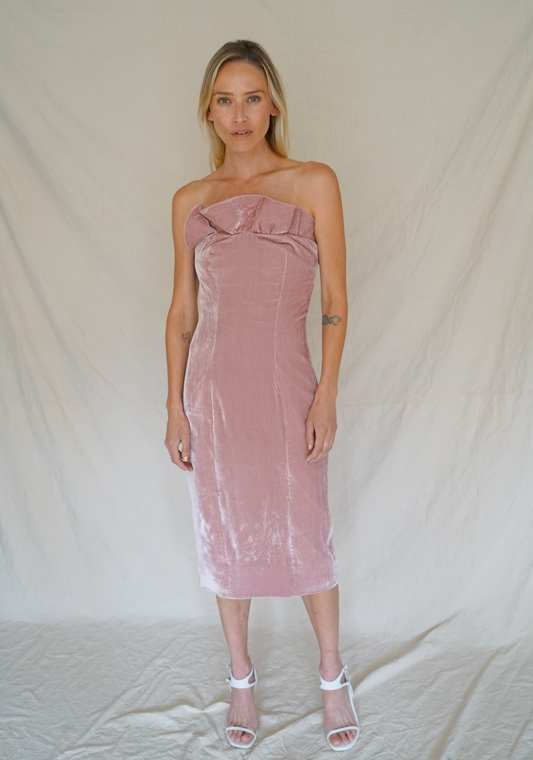 Marceau Pale Pink Velvet