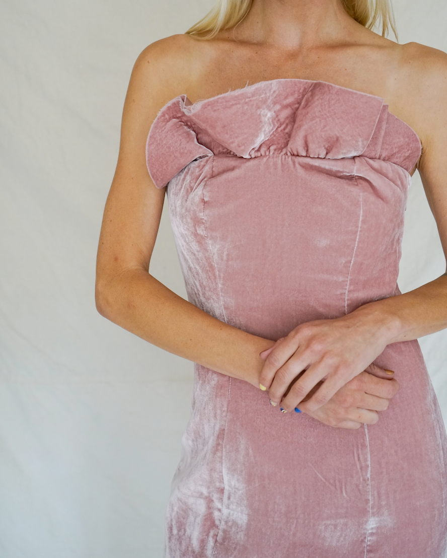 Marceau Pale Pink Velvet