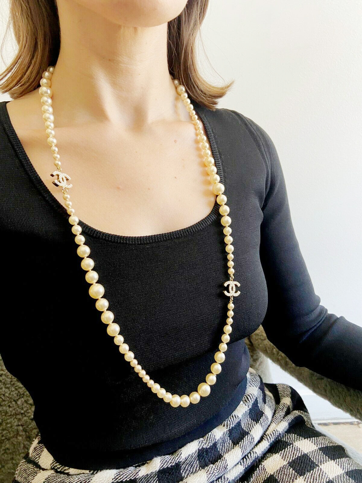PEARL CC CHAIN NECKLACE