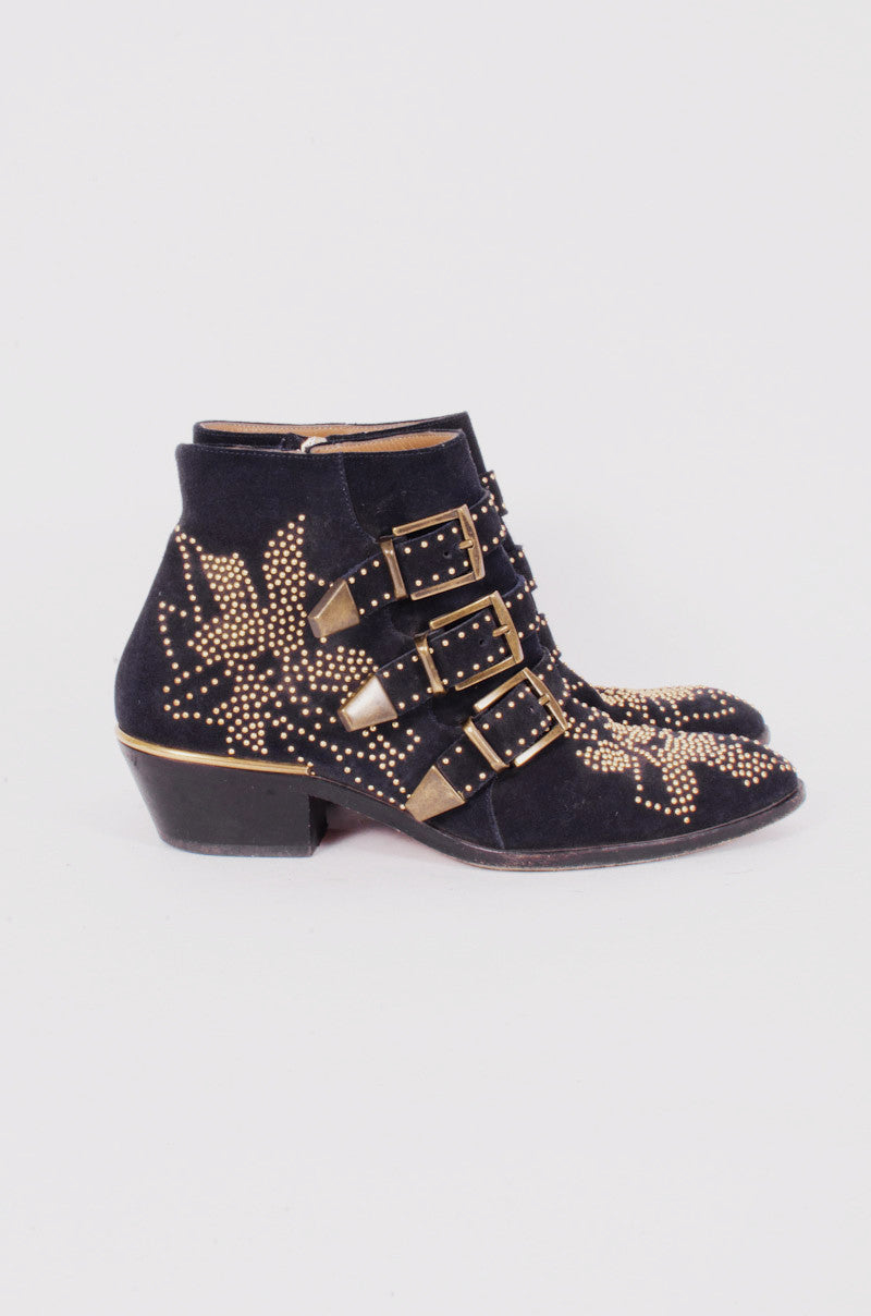 NAVY SUSANNA BOOTIES