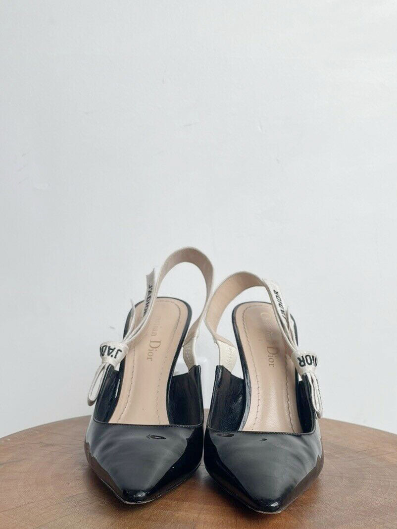 J'ADIOR PATENT SLINGBACKS