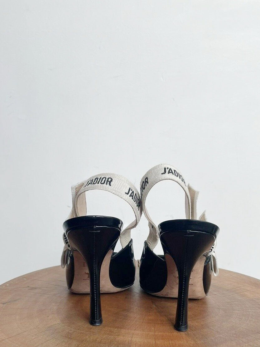 J'ADIOR PATENT SLINGBACKS