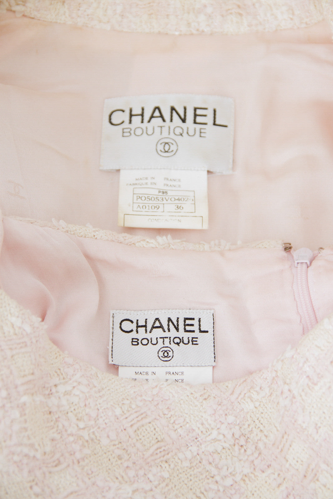 PINK TWEED SKIRT SUIT