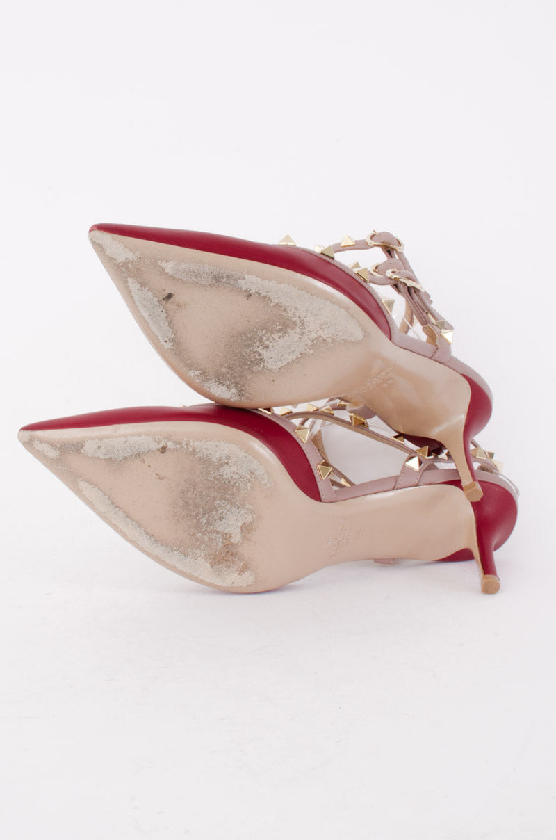 RED CAGED ROCKSTUDS