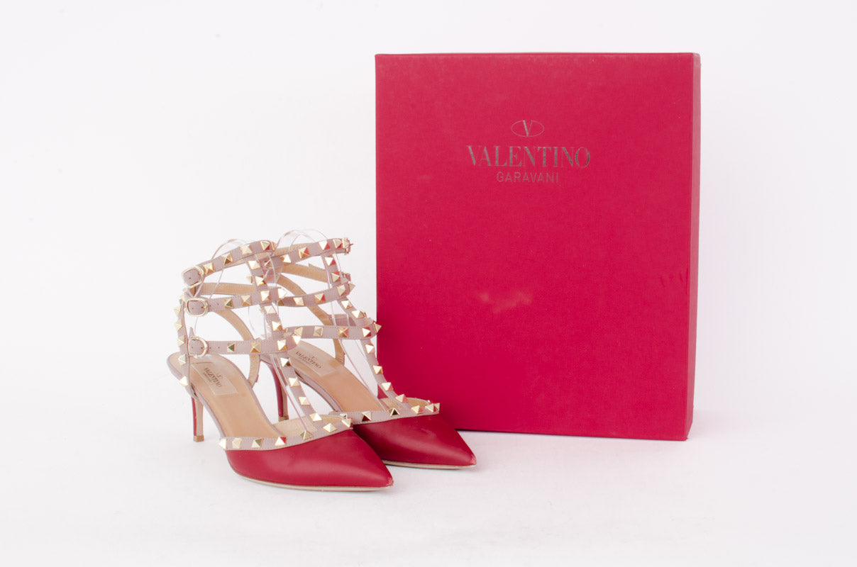 RED CAGED ROCKSTUDS