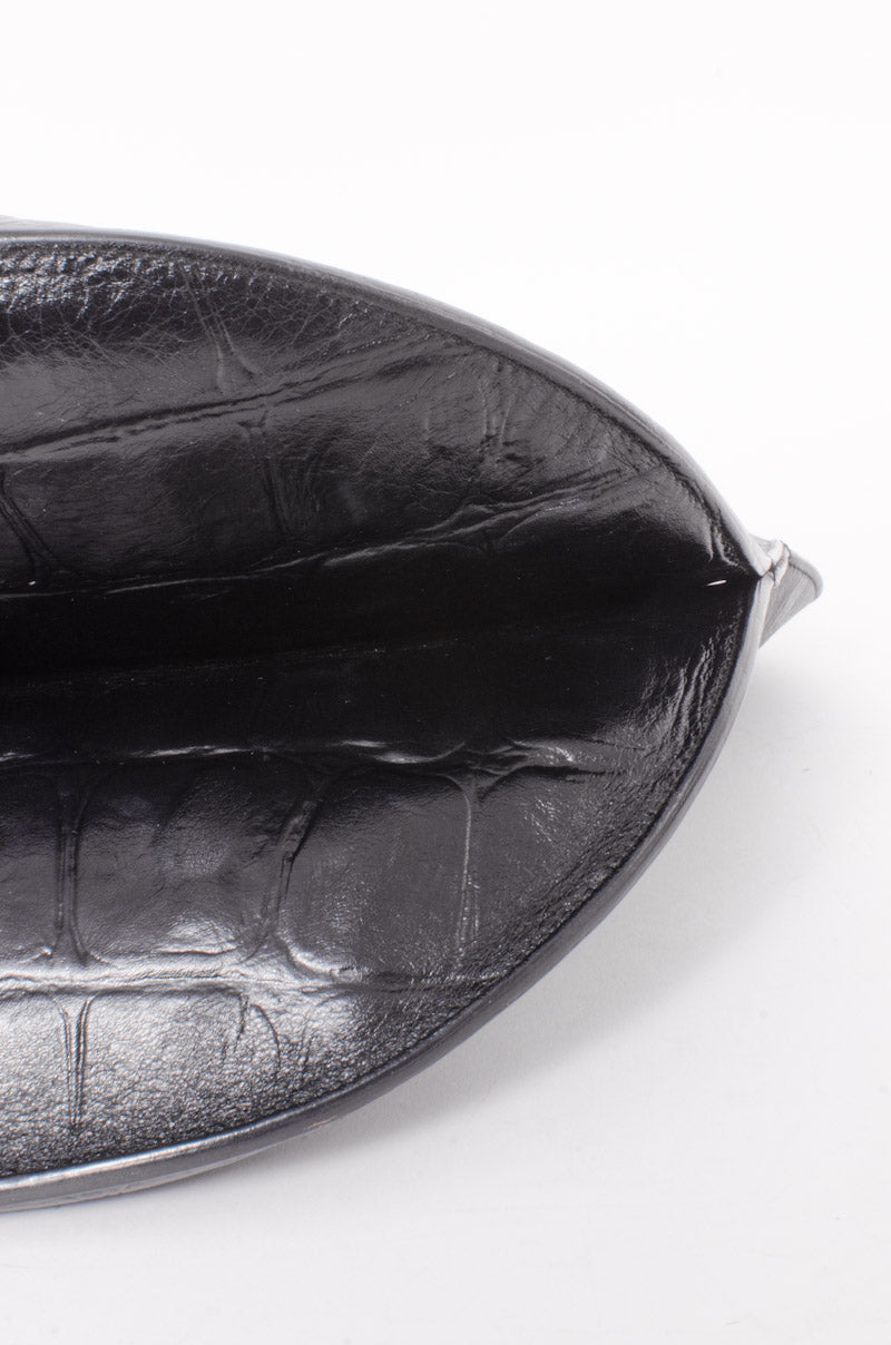 EMBOSSED CURVED SHOULDER BAG
