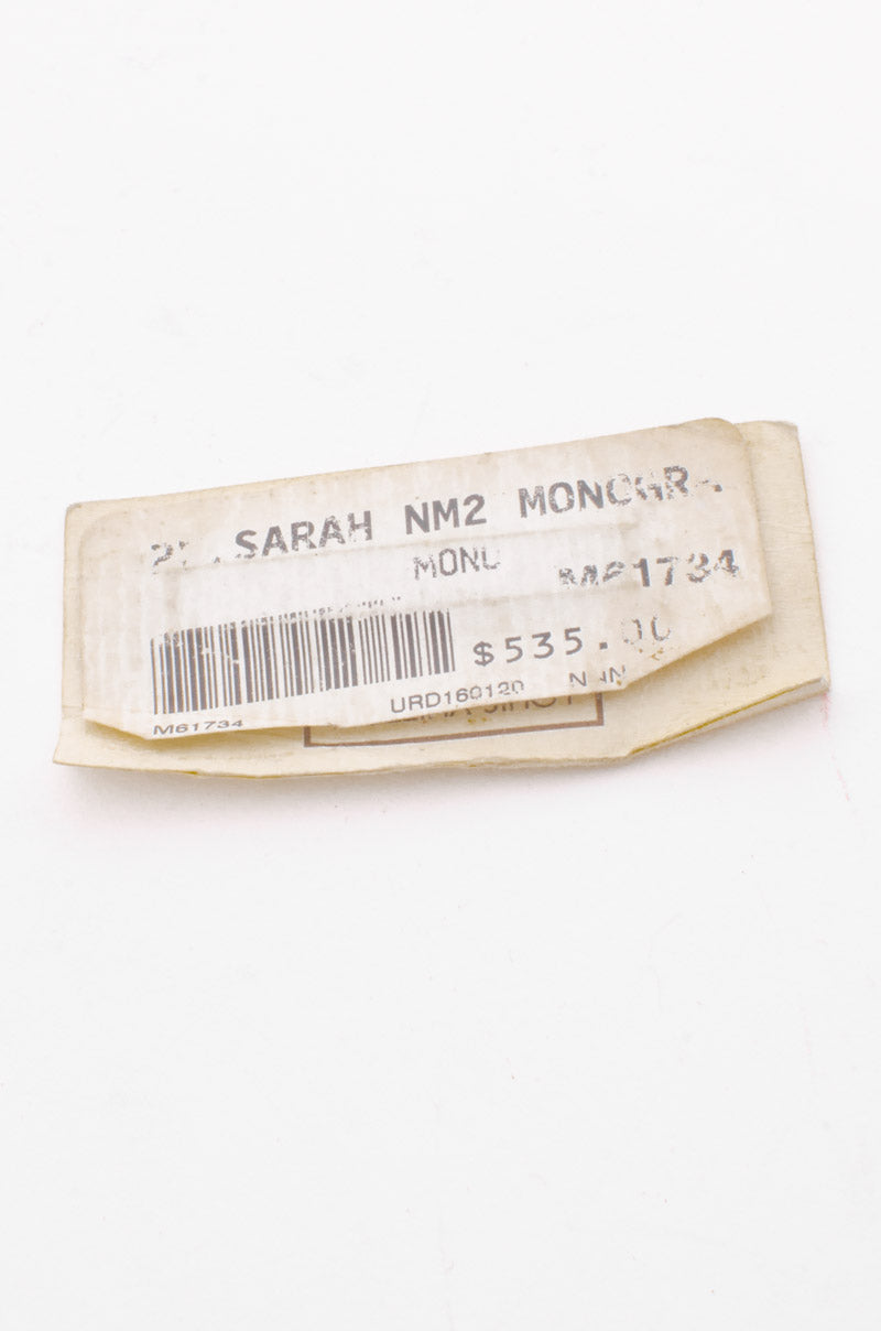 SARAH MONOGRAM WALLET WITH TAGS