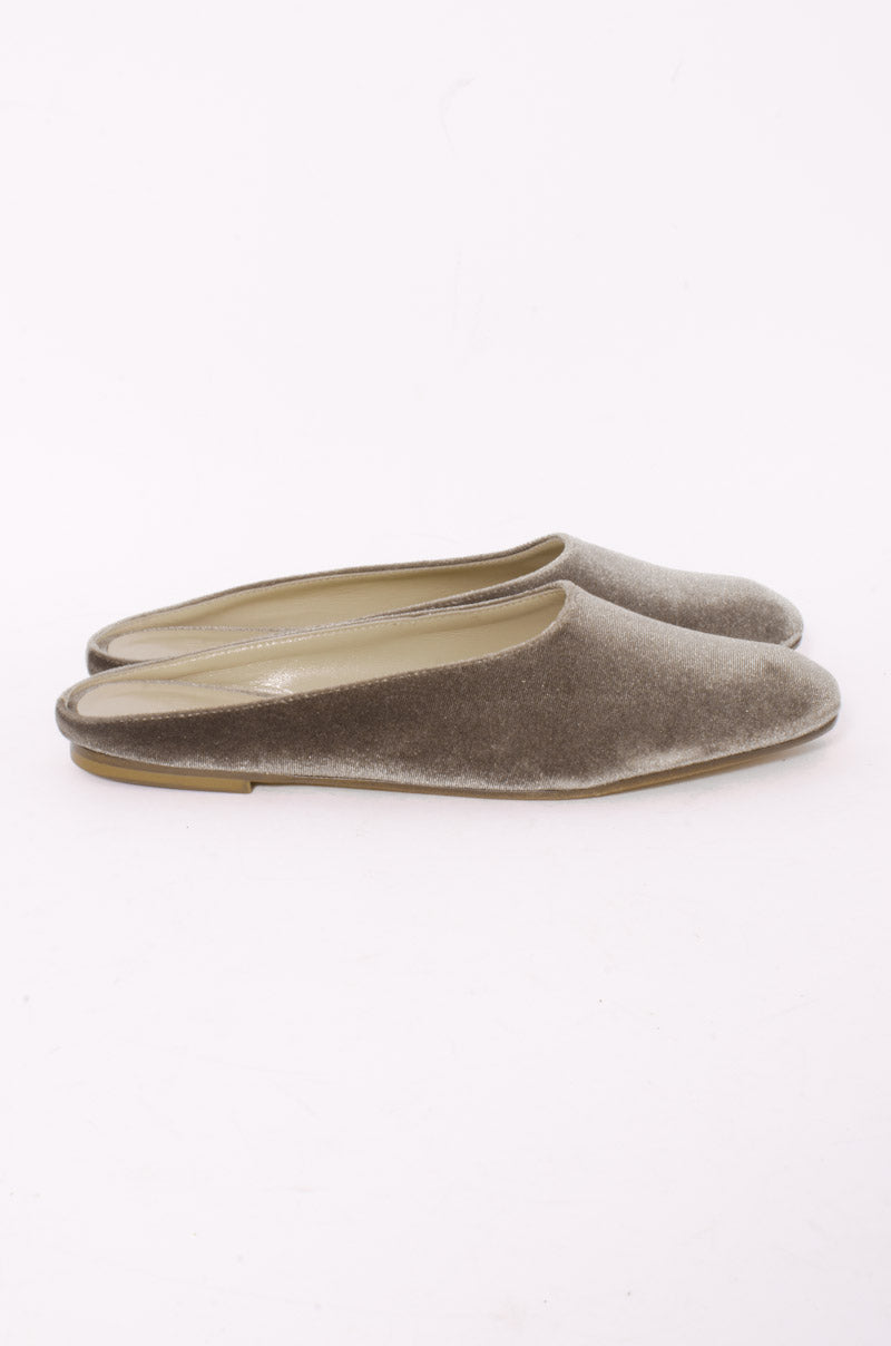 VELVET FLAT SLIDES