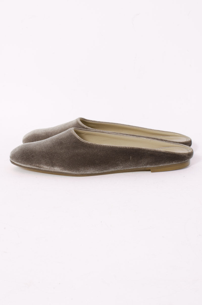 VELVET FLAT SLIDES