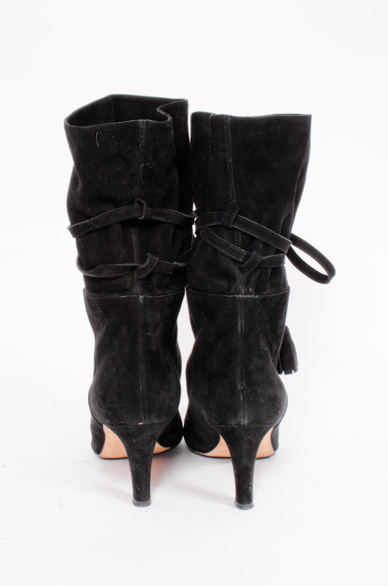 SUEDE TASSEL BOOTIES