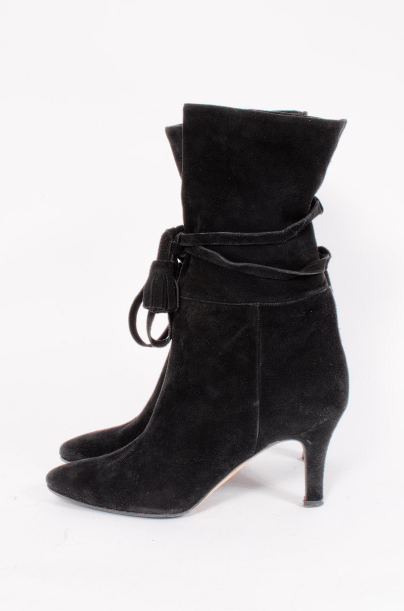 SUEDE TASSEL BOOTIES