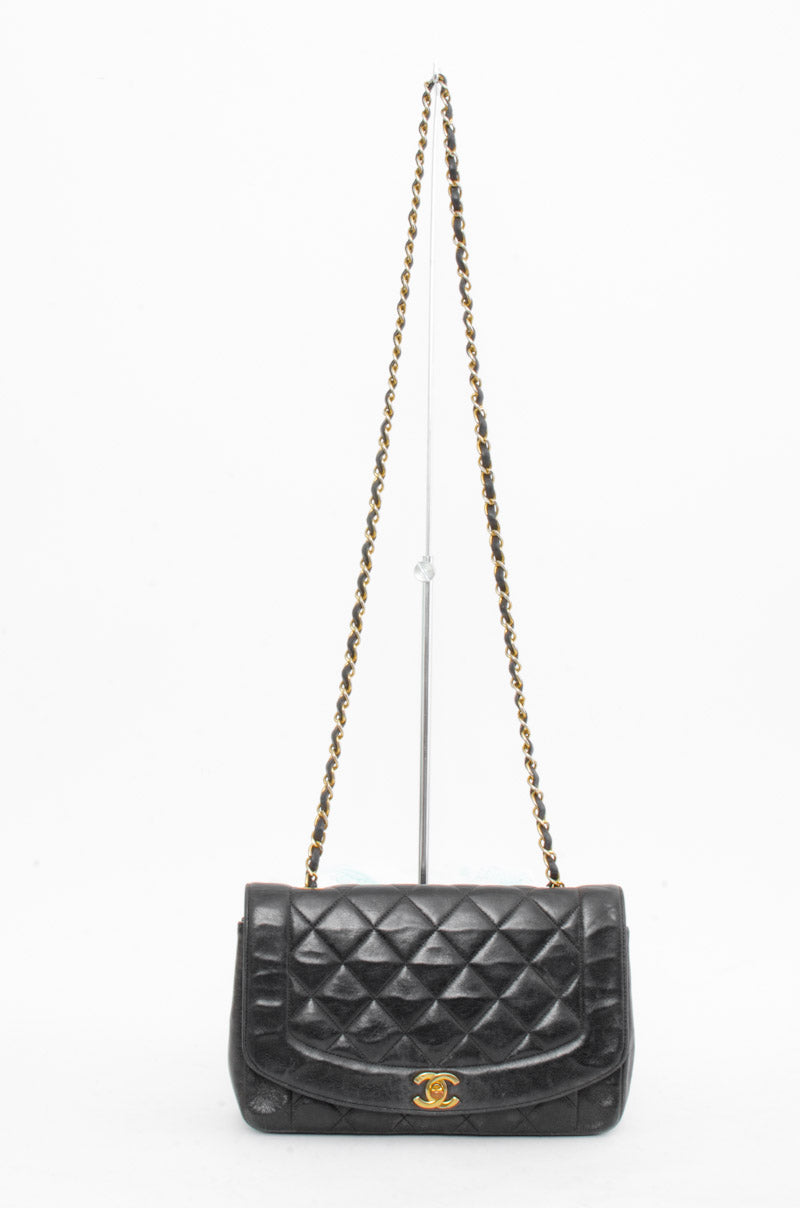 VINTAGE DIANA QUILTED FLAP BAG