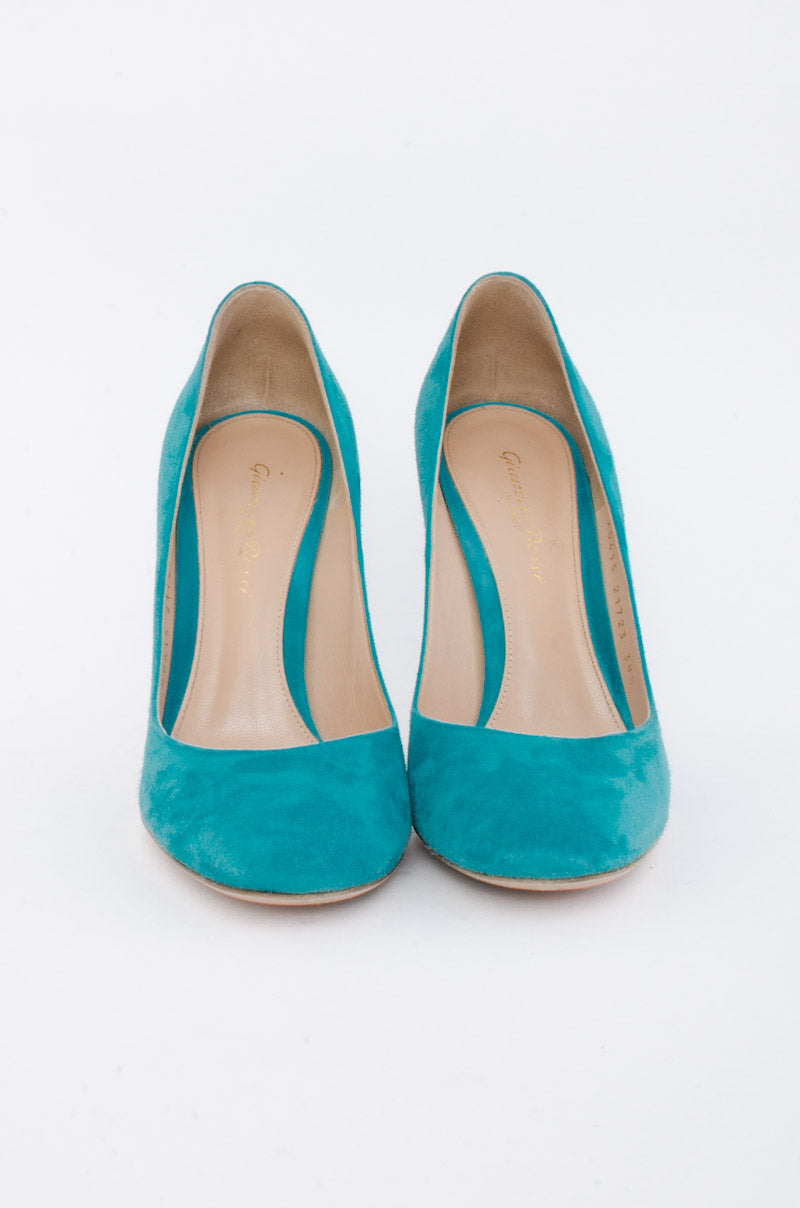 CYAN SUEDE STILETTO