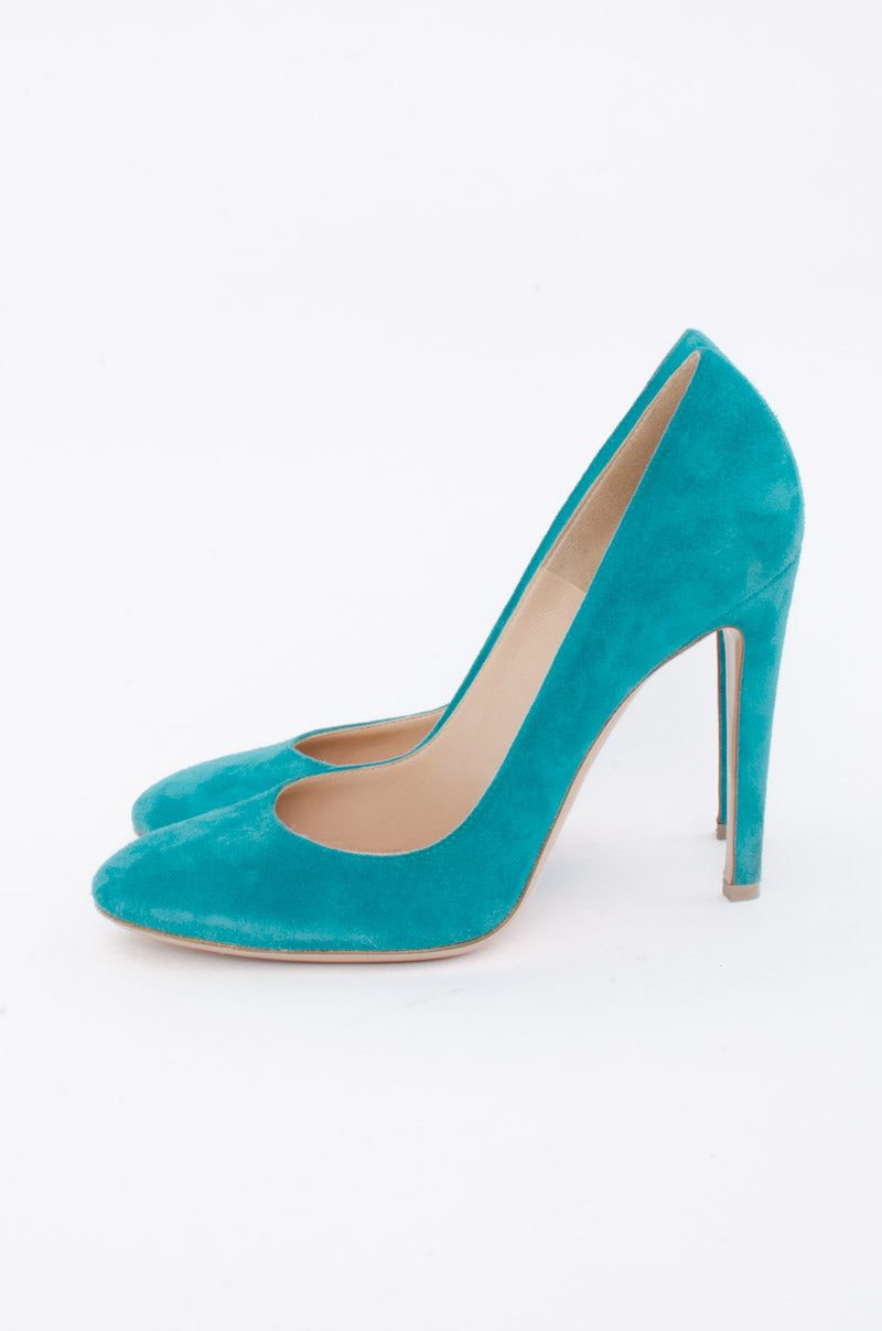 CYAN SUEDE STILETTO