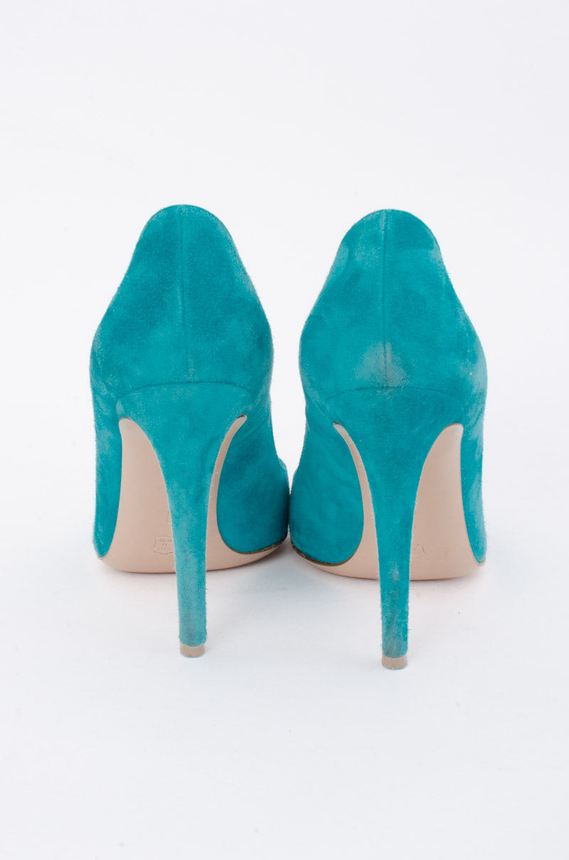 CYAN SUEDE STILETTO