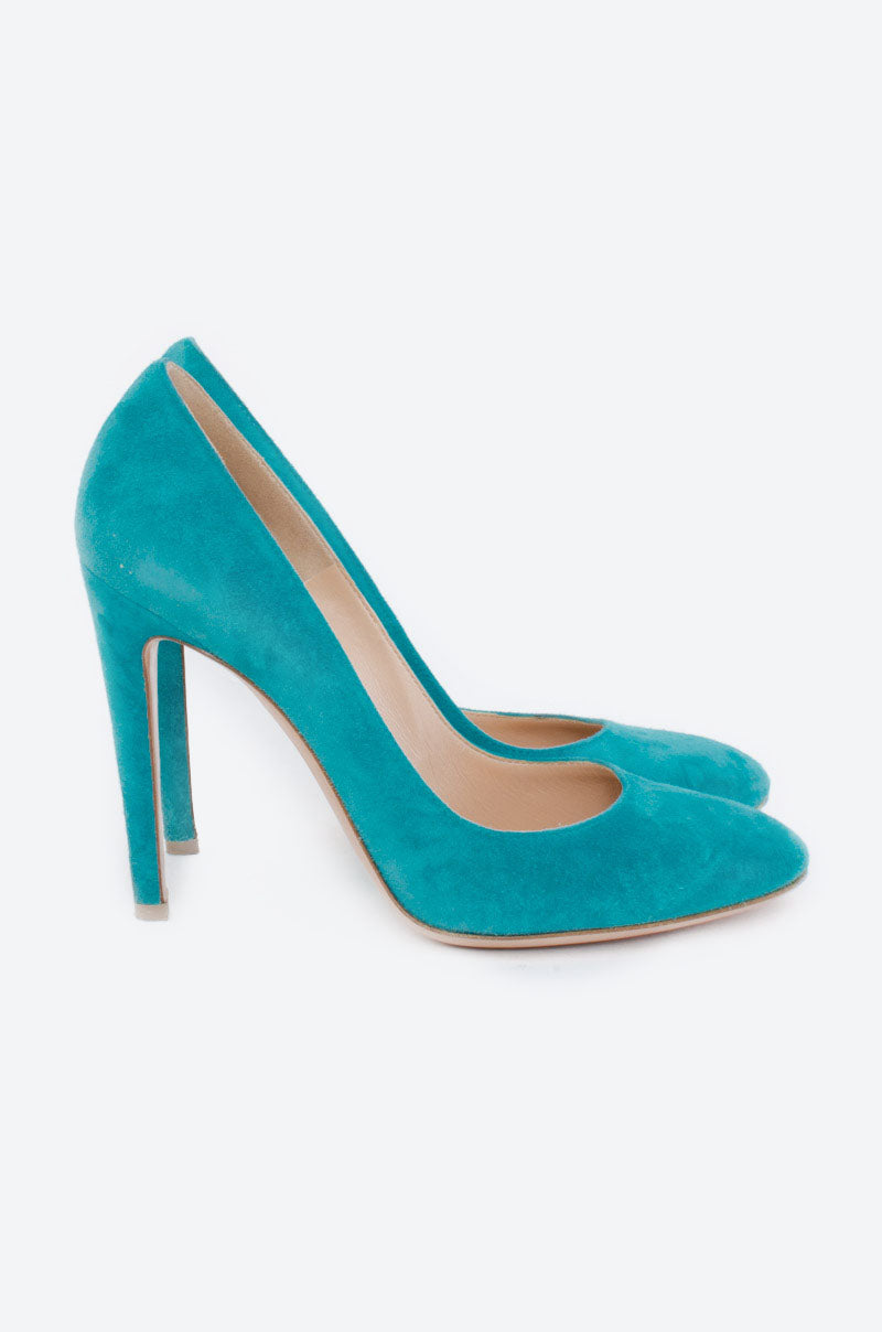 CYAN SUEDE STILETTO