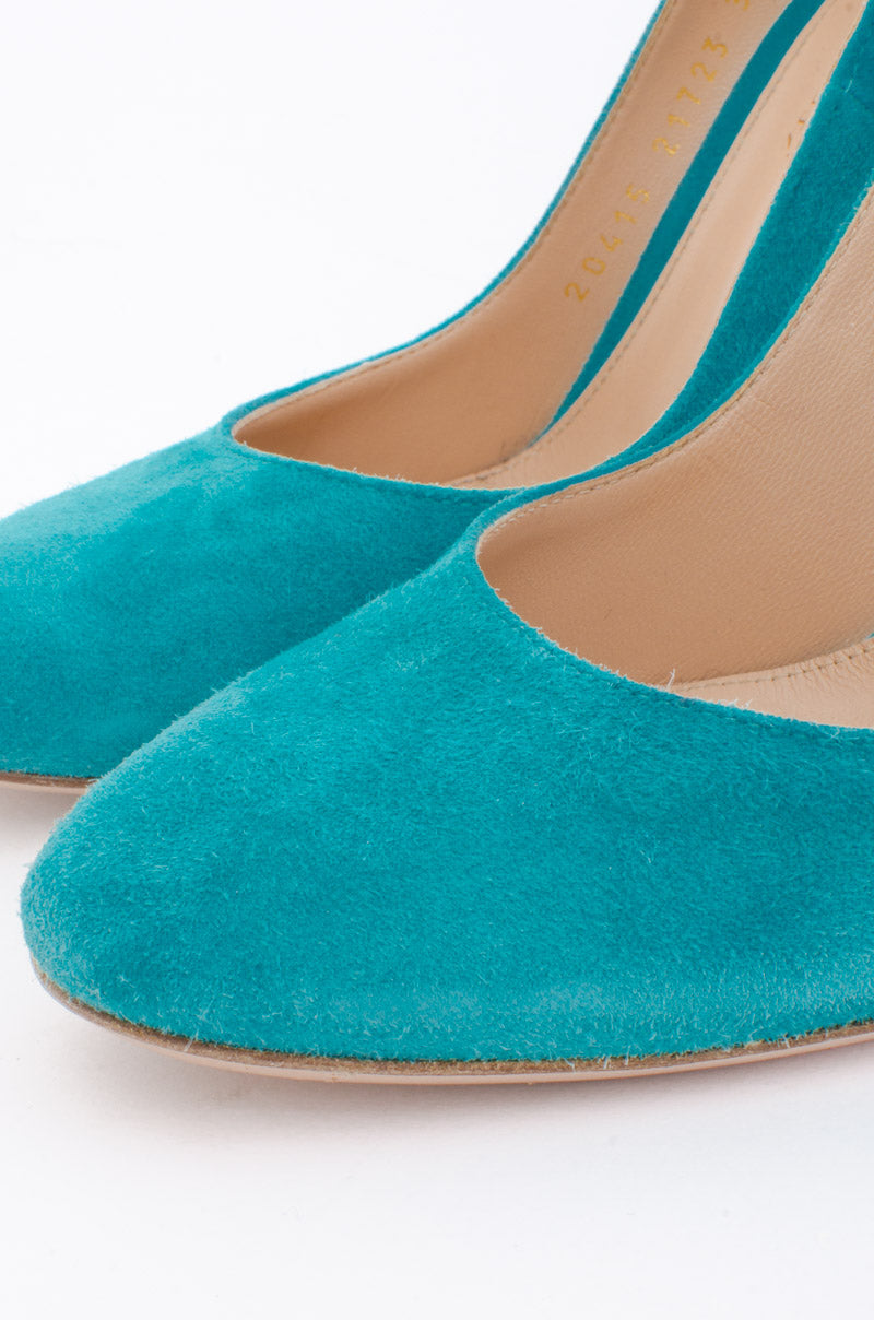 CYAN SUEDE STILETTO