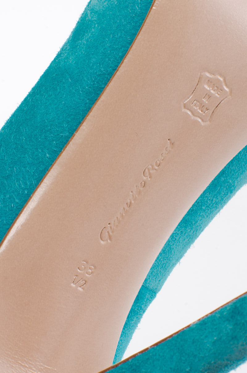 CYAN SUEDE STILETTO