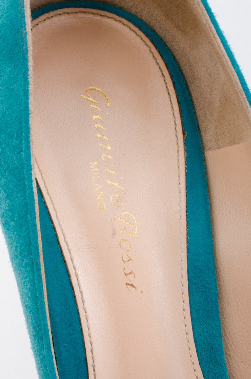 CYAN SUEDE STILETTO