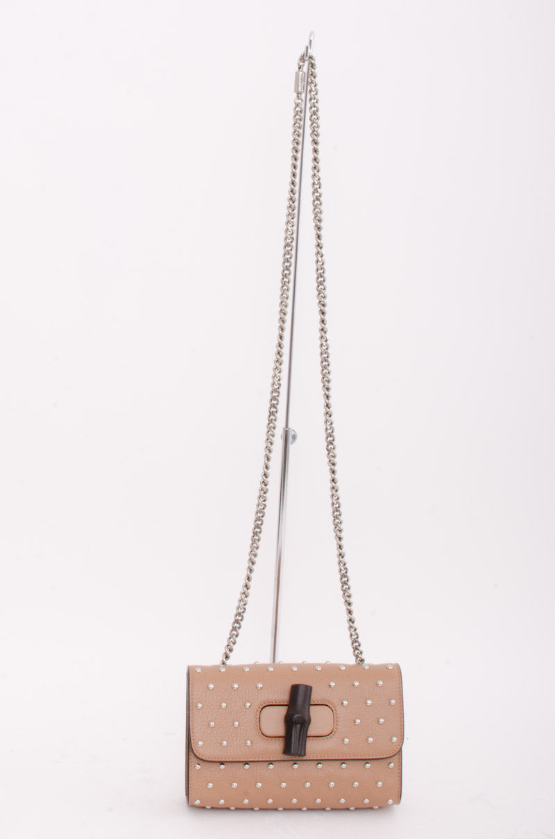 STUDDED MISS BAMBOO BAG