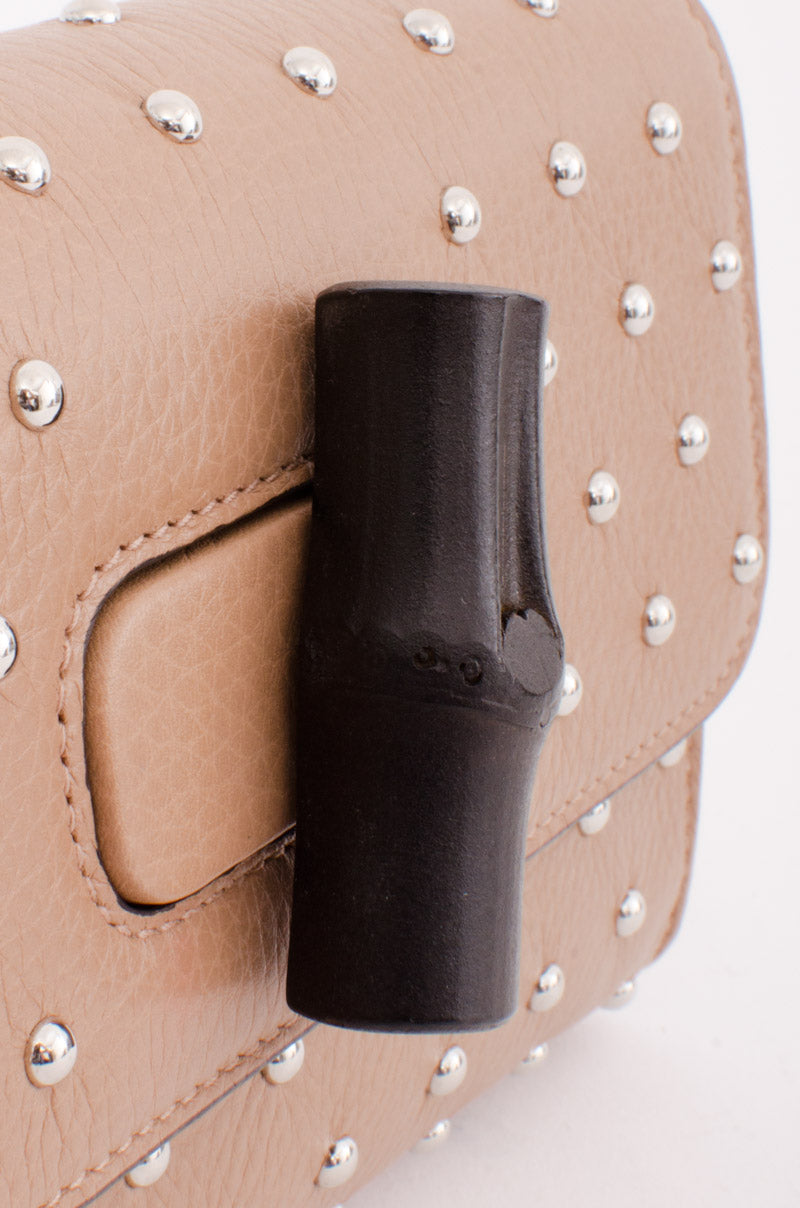 STUDDED MISS BAMBOO BAG