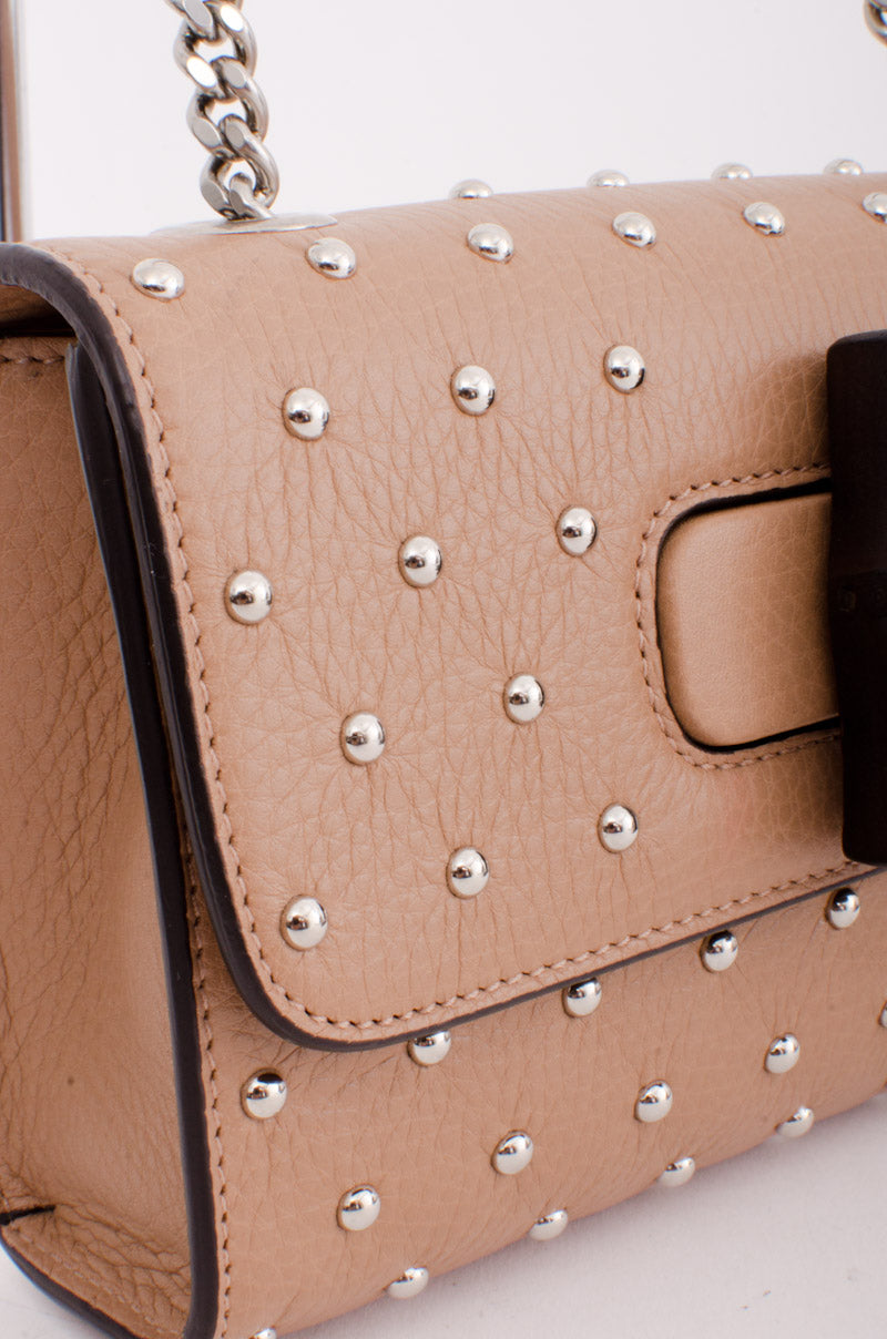 STUDDED MISS BAMBOO BAG