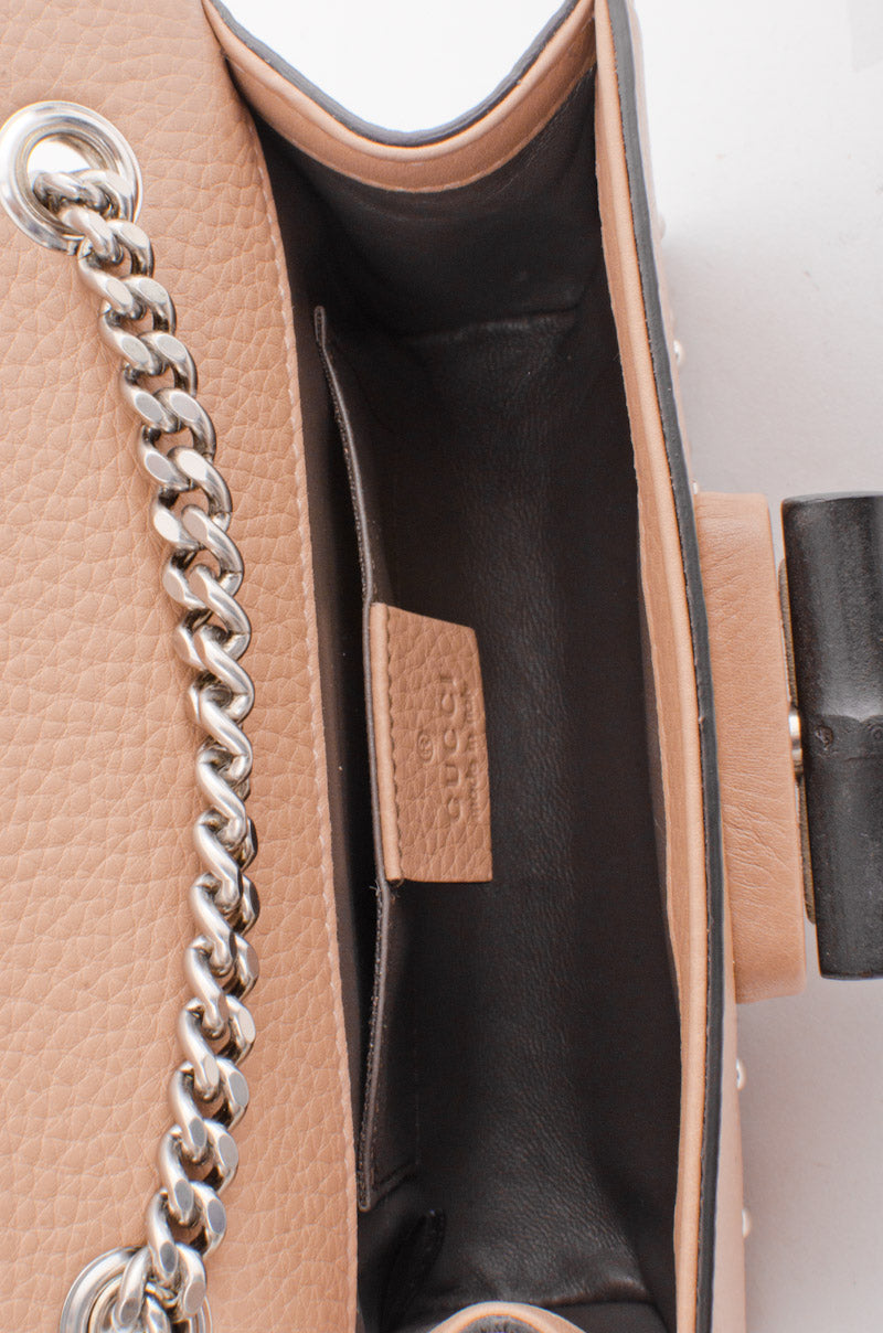 STUDDED MISS BAMBOO BAG