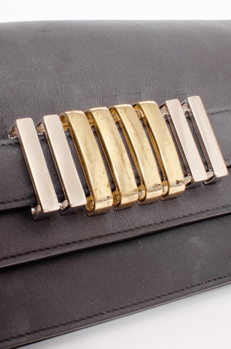 METAL EMBELLISHED CLUTCH