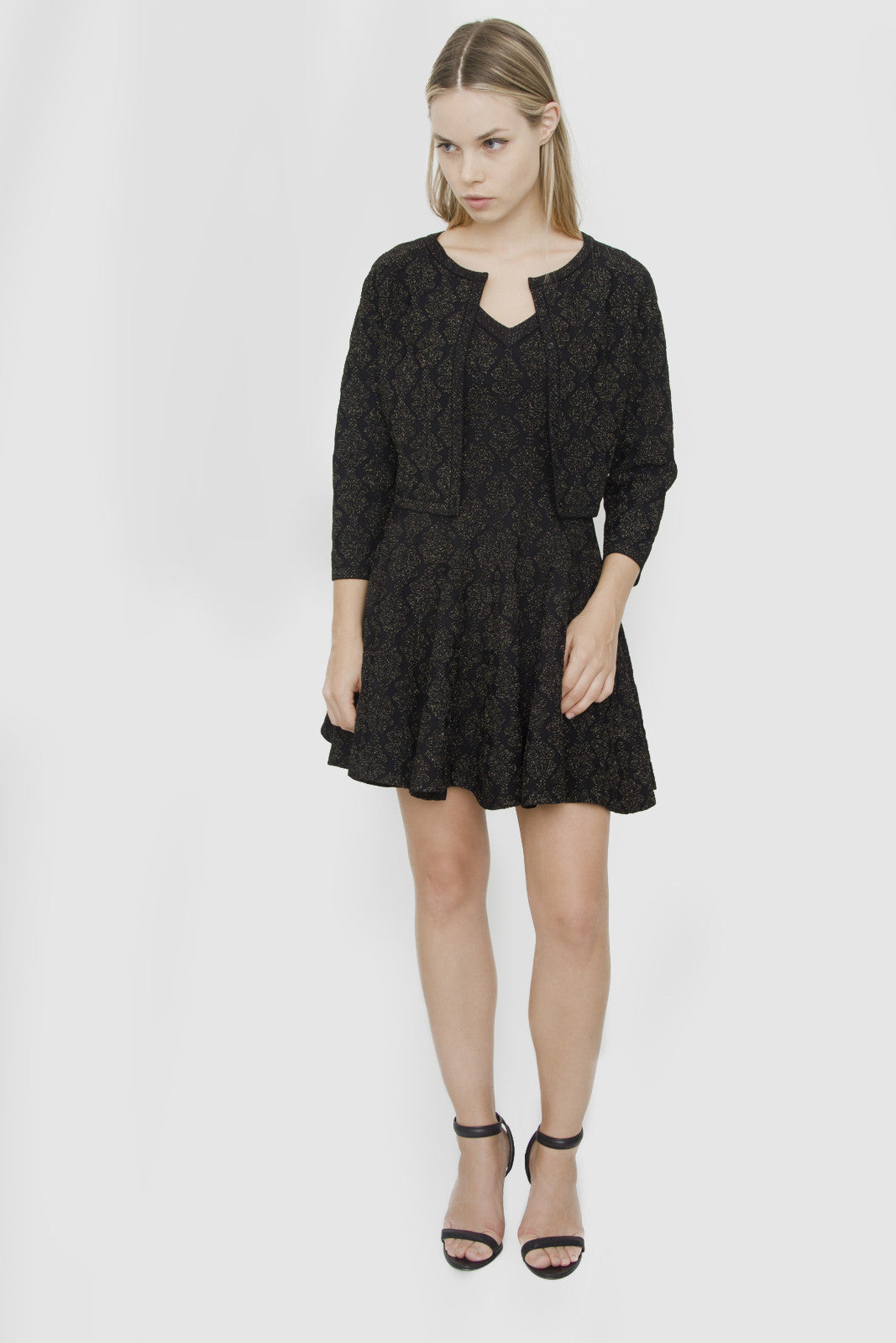 KNIT METALLIC DRESS SET