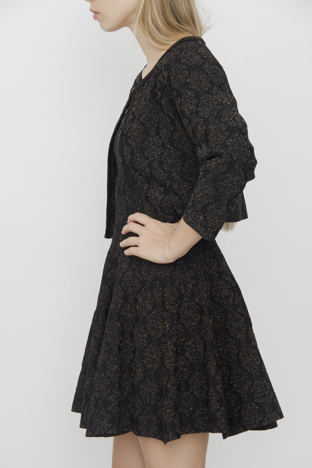 KNIT METALLIC DRESS SET