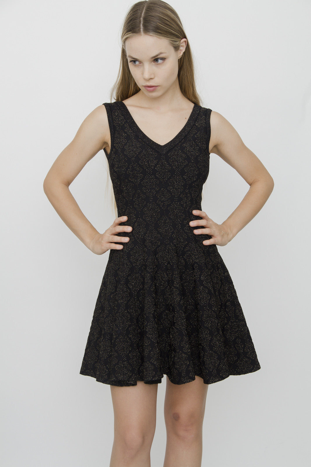 KNIT METALLIC DRESS SET