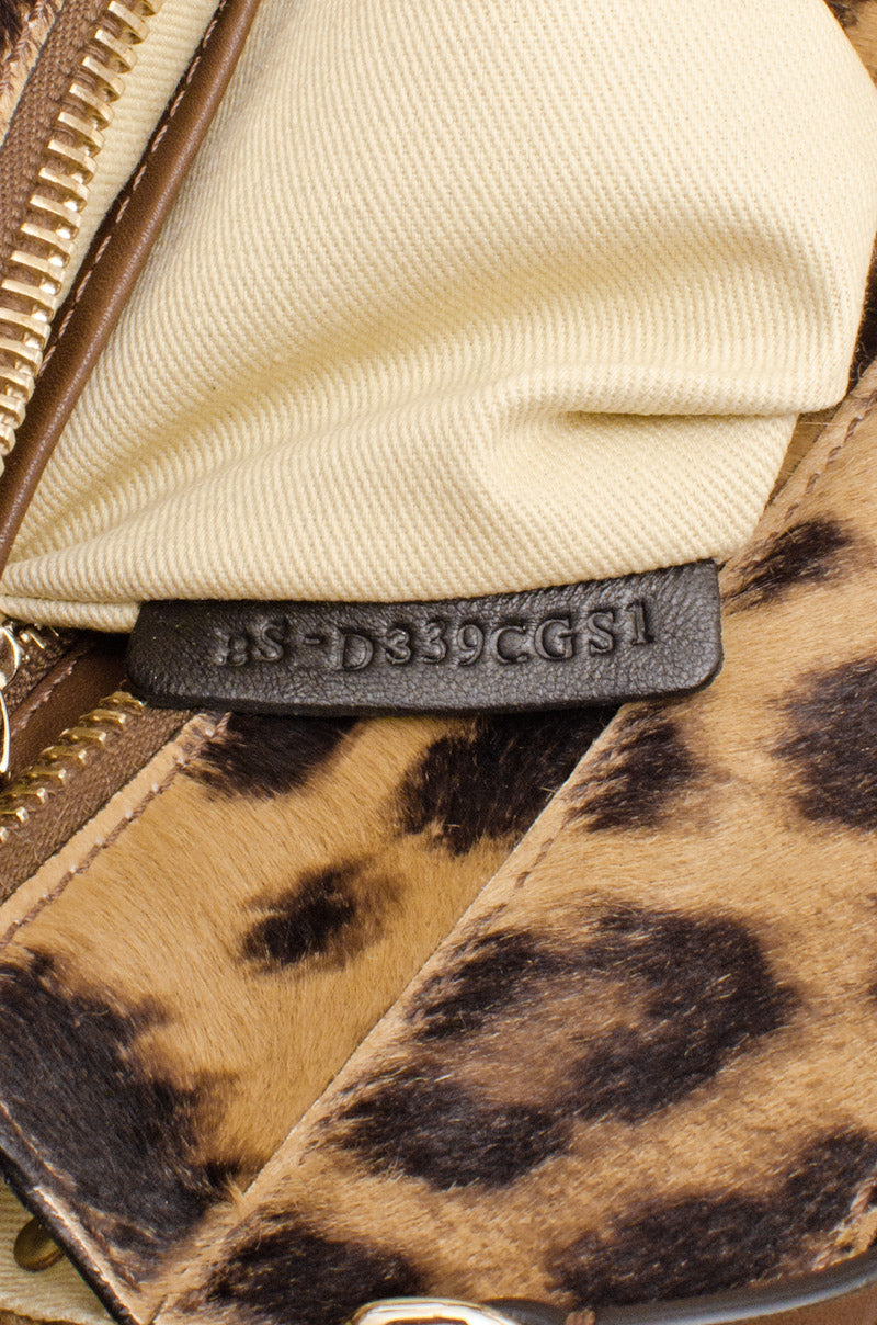 PONYHAIR LEOPARD ROCKSTUD BAG
