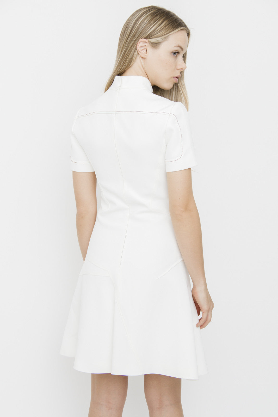 WHITE ZIP DRESS