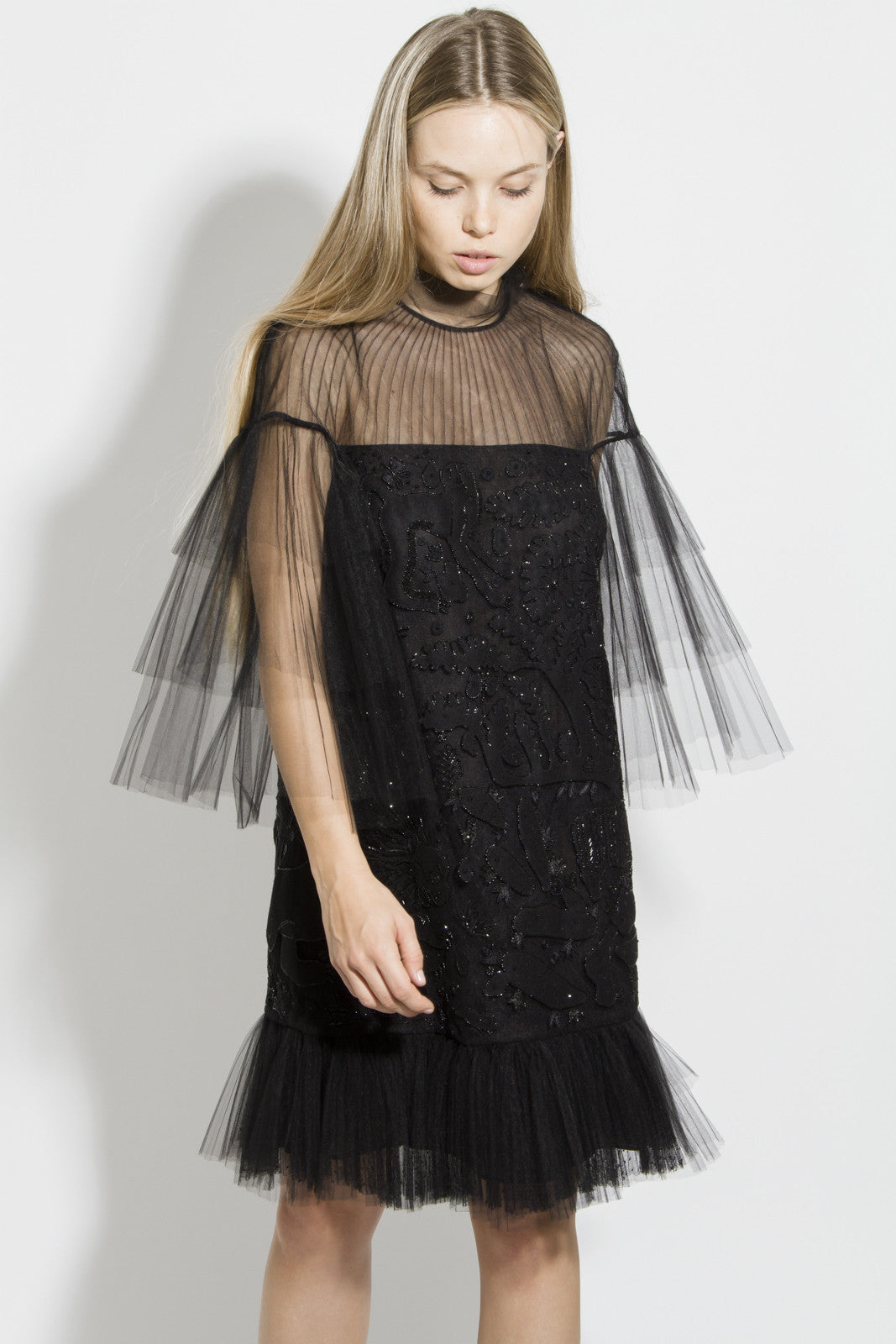 TULLE TIERED DRESS