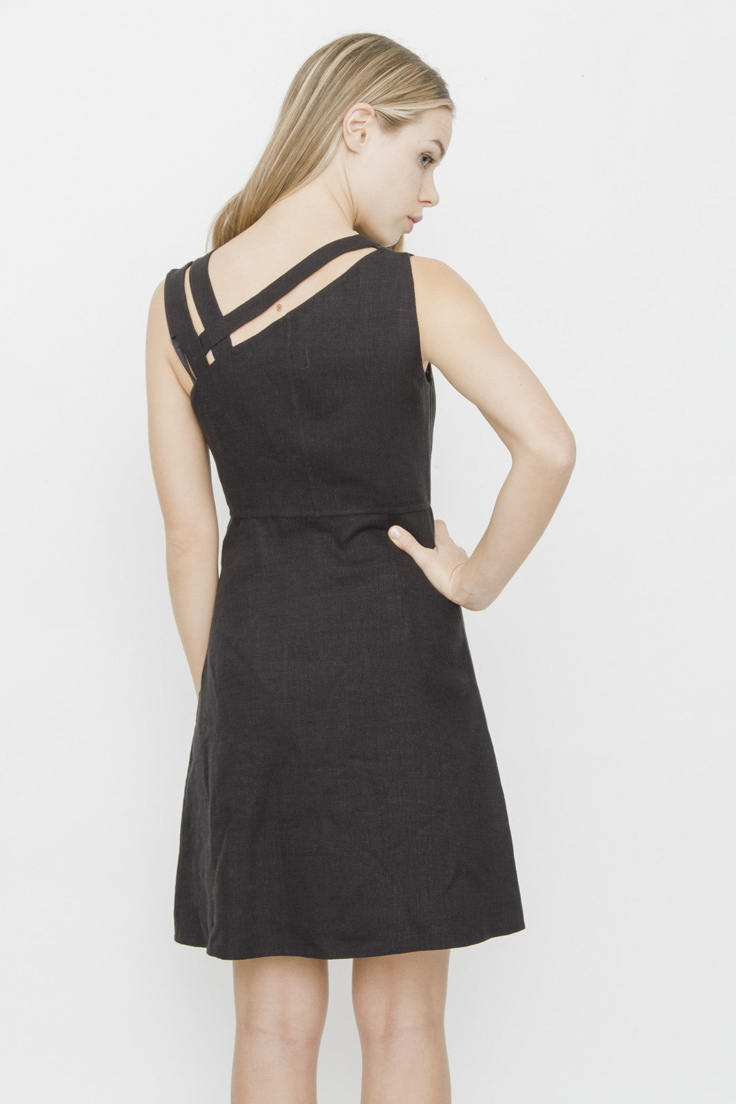 LINEN CRISS CROSS DRESS