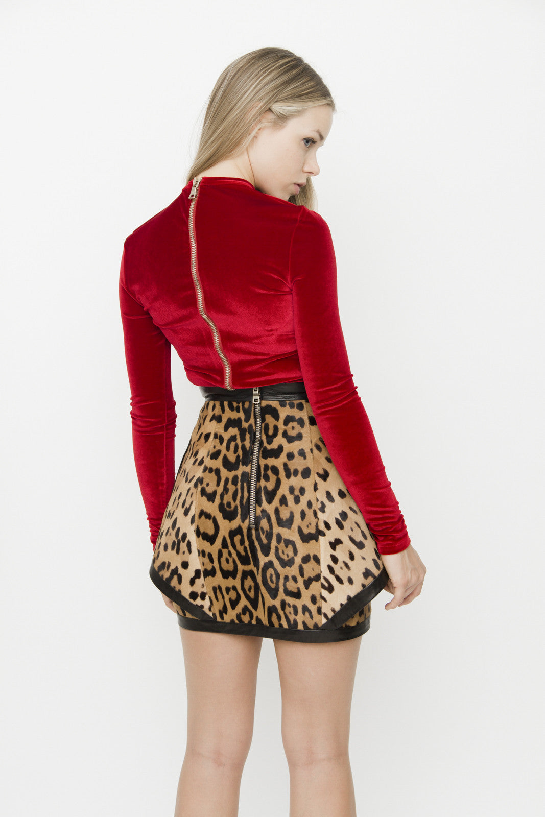 TIERED LEOPARD SKIRT