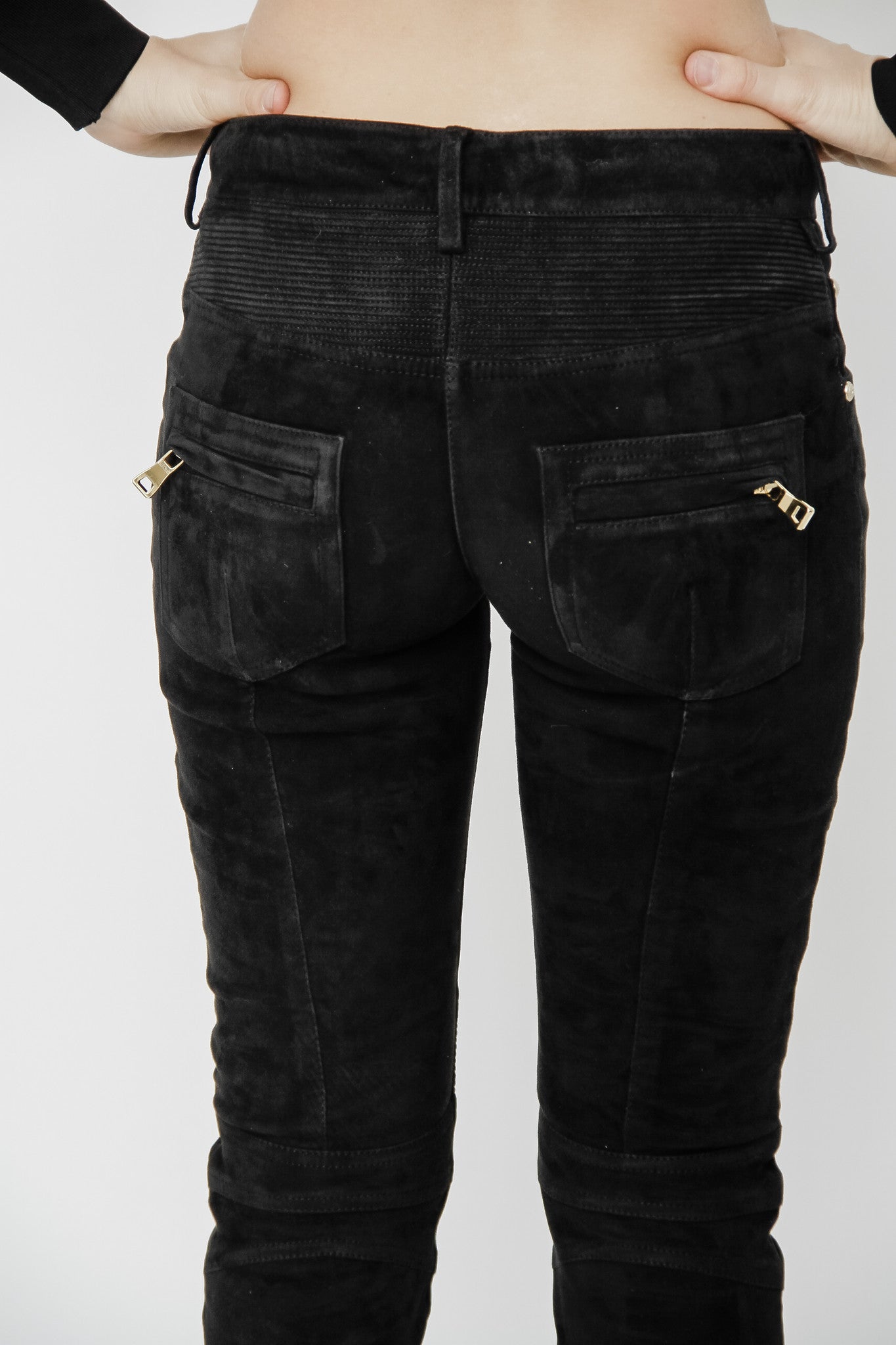 SUEDE MOTO PANTS
