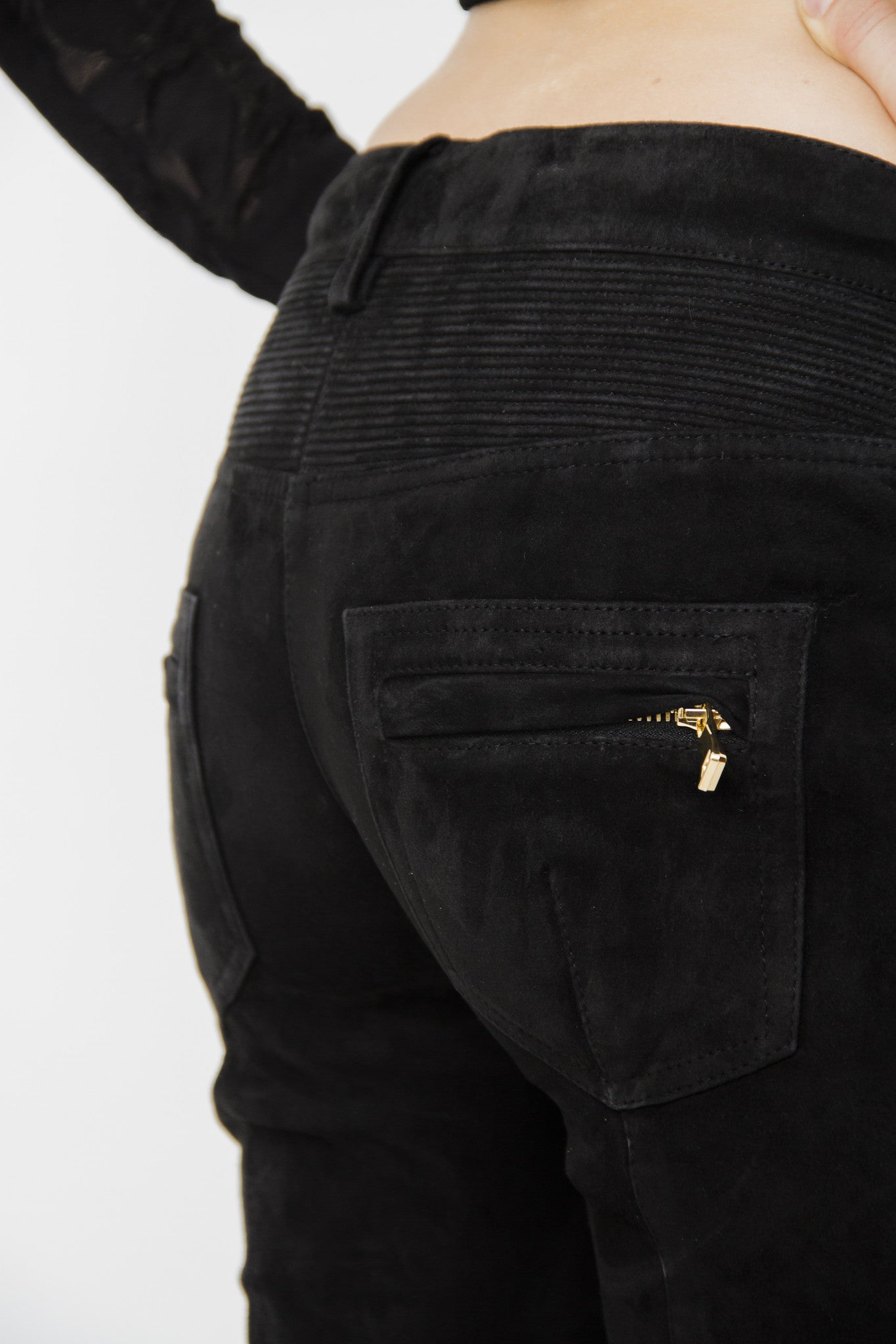 SUEDE MOTO PANTS