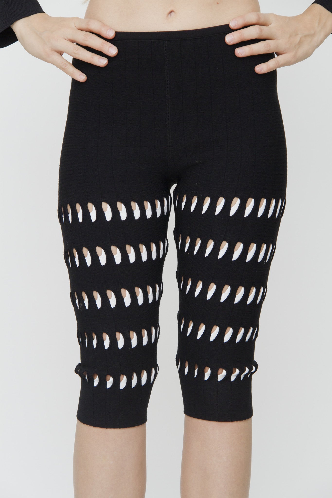CUTOUT SPANDEX SHORTS