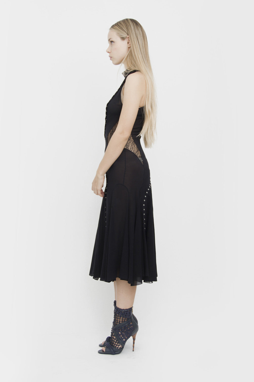 STUDDED PATCHWORK DRESS